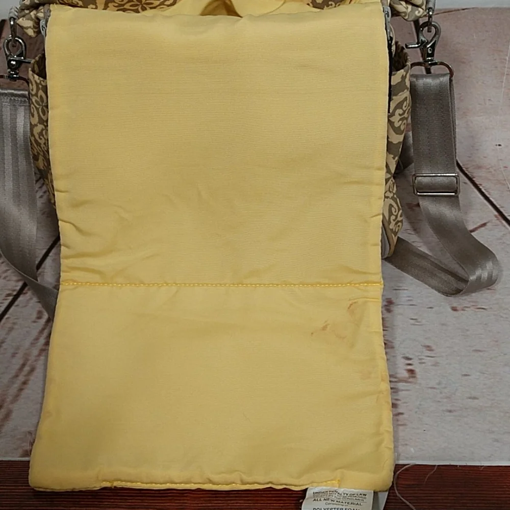Petunia Pickle Bottom Beige and Yellow Baby Bag